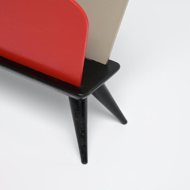 Vintage Magazine Rack by Bois Manu, 1950s For Sale - Image 9 of 18