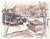 Drawing by English artist Ivy Attwell (1895-1985). Attwell traveled extensively all over the world and recorded her...