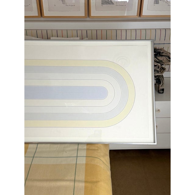 Paper Frank Stella Del Mar Screenprint From 1972 Race Track Series #32/75 Signed Numbered Archivally Framed For Sale - Image 7 of 12