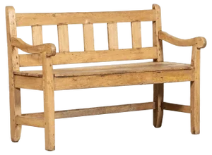 19th Century English Pine Bench, 1890s