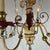 Vintage Italian Tolle Chandelier With Lead Crystal Pendants For Sale - Image 4 of 15