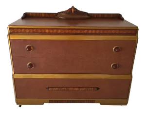 Naugahyde Art Deco Brown Dresser