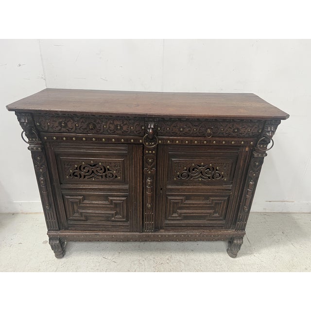Brown Renaissance-Style Oak Buffet, 1700s For Sale - Image 8 of 11