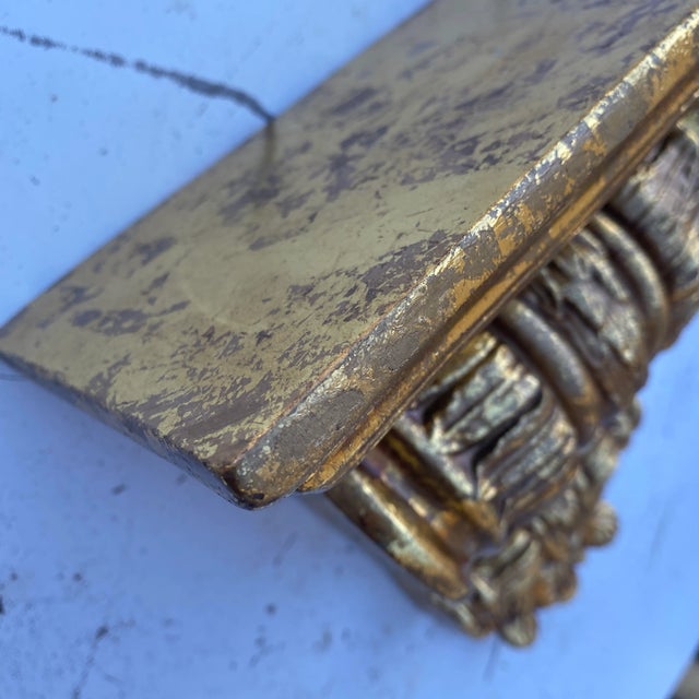 1980s Neoclassical Gilded Ceramic Wall Bracket For Sale - Image 4 of 5
