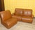 Mid-Century Modern Vintage Three-Seater Sofa in Leather, 1970s, Set of 3 For Sale - Image 3 of 18
