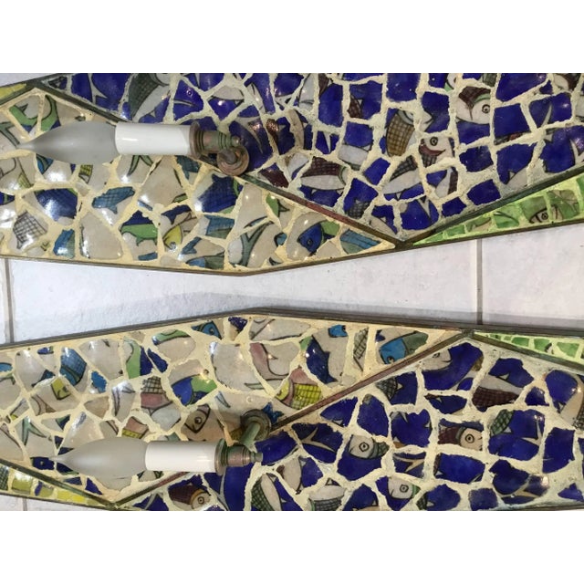 Artistic Brass Wall Hanging Sconces - a Pair For Sale - Image 10 of 13