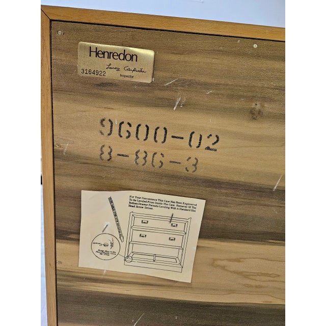 1980s Henredon Scene Two Bachelors Chest of Drawers Dresser Burlwood Art Deco For Sale In Philadelphia - Image 6 of 11