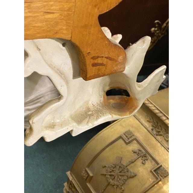 Venetian Floral Painted Porcelain Mirror For Sale - Image 4 of 13