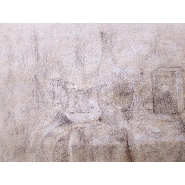 Gilbert Pastor, Still Life with Pots, Drawing on Paper For Sale - Image 4 of 4