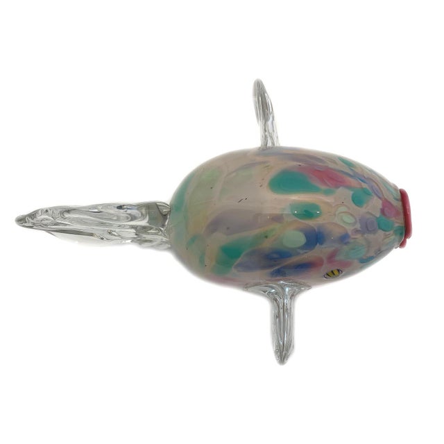 Mid-Century Modern 1950s Murano Glass Puffer Fish Pastel Colors For Sale - Image 3 of 4
