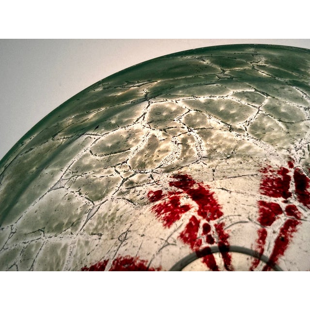 Art Deco Ikora Art Glass Bowl with Crackle Decoration by Karl Wiedemann for WMF, Germany, 1930s For Sale - Image 12 of 16