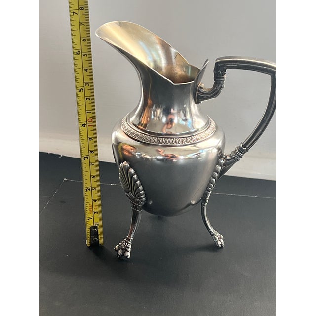 Neoclassical Antique Neoclassical French Silver-Plate Teapot Set Creamer & Sugar Box- 3 Pieces For Sale - Image 3 of 12