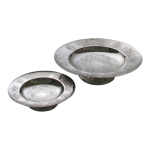 Embossed Silverplate Fruit Dish Round & Sweet Dish