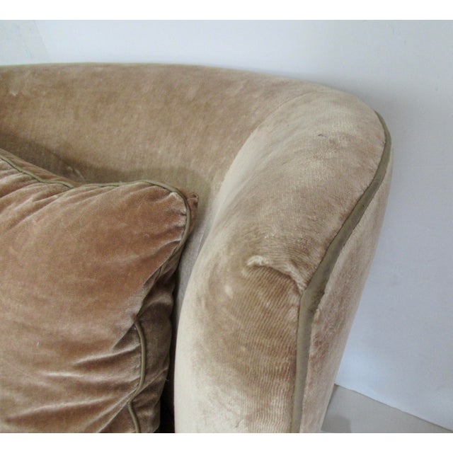 C.2000's Donghia "Geneva," Coll. Club Chairs With Donghia "Bravo," Textile Cotton-Velvet -Pair For Sale - Image 16 of 18