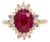 Heirloom Jewelry - 3.12cts Burma Ruby Ring W Natural Diamonds in 14k Solid Gold, Size 6.75 For Sale