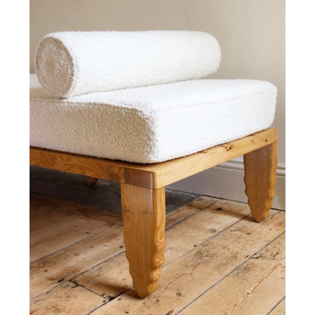 Shark DayBed, Oak and Cream Bouclé Fosfeen, United Kingdom Contemporary daybed, designed and handcrafted in-house by...