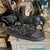 Italian 1920s Hand-Crafted Black Painted Terracotta Italian Figure of Two Horses For Sale - Image 3 of 11