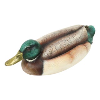 Male Duck in Brass and Resin from Elli Malevolti, Italy, 1960s For Sale