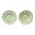 1755 Longton Hall Porcelain Openwork Leaf Dishes, Pair, Green and Puce, Staffordshire For Sale