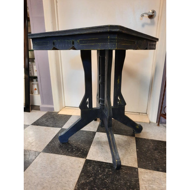 Wood 20th Century Eastlake Painted Accent Table For Sale - Image 7 of 10