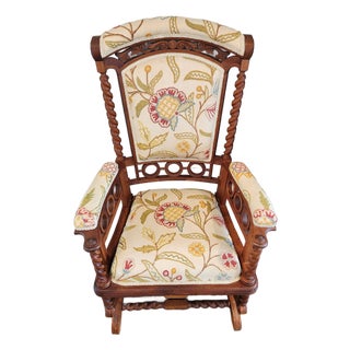 19th-Century George Hunzinger “Lollipop” Duplex Spring Platform Rocker For Sale