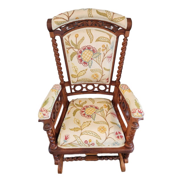 19th-Century George Hunzinger “Lollipop” Duplex Spring Platform Rocker For Sale