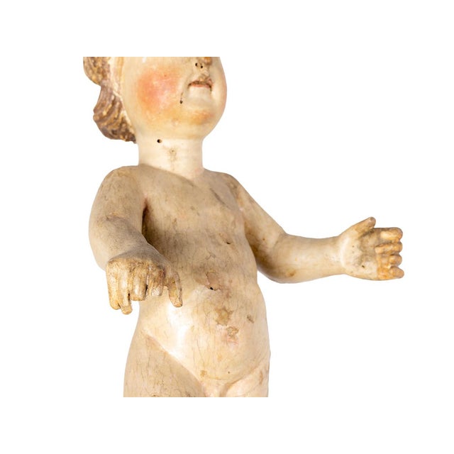 Wood Portuguese Baroque Artist, Sculpture of Jesus, 18th Century, Wood For Sale - Image 7 of 9