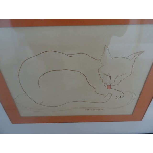 1970s Sleeping Kitty by Shawn Brooks For Sale In Los Angeles - Image 6 of 6