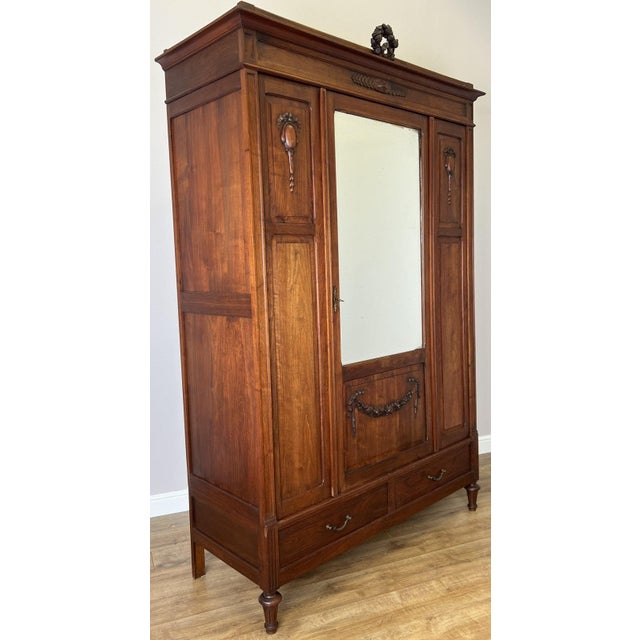 Antique French Walnut Wardrobe For Sale - Image 17 of 18