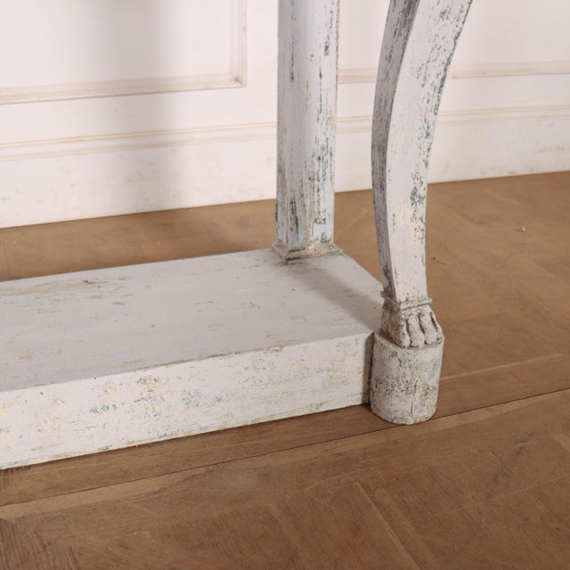 French Marble Topped Console Table For Sale - Image 5 of 13