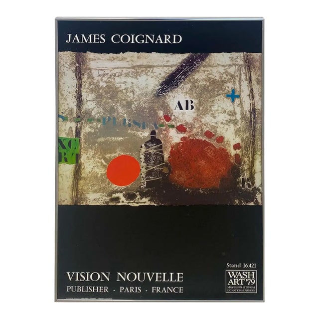 Art of exhibition poster / print of James Coignard ( French 1925- 2008) showing an untitle art by the artist. The show...