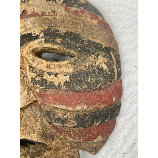 Vintage African Wooden Mask For Sale - Image 10 of 12