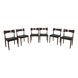 Mid-Century Rosewood Dining Chairs from Bernhard Pedersen & Son, 1960s, Set of 6 For Sale