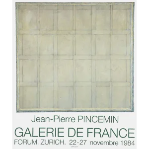 1984 Jean-Pierre Pincemin Galerie De France - Forum Zürich Poster