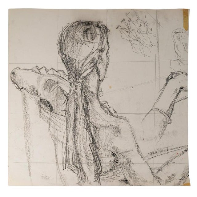 2000 - 2009 Unkown, Depicting a Young Woman, 20th Century, Watercolour on Paper For Sale - Image 5 of 5