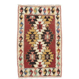 Vintage Persian Shiraz Kilim Rug - 03'00 X 04'07 For Sale
