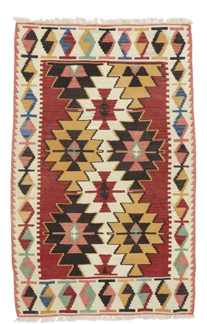 Vintage Persian Shiraz Kilim Rug - 03'00 X 04'07
