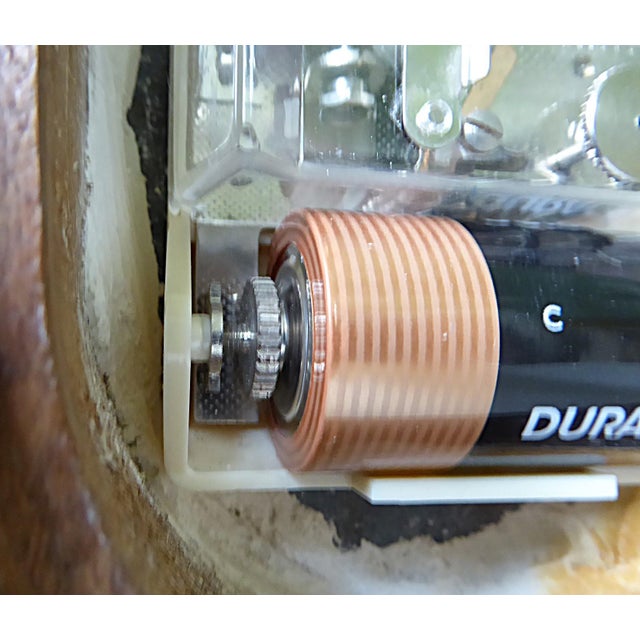 Copper Enameld Face and Wood Table / Mantel Clock, Spain 1950s For Sale - Image 10 of 12