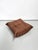 Ligne Roset French Cognac Neck Leather Togo Pouf attributed to Michel Ducaroy for Ligne Roset For Sale - Image 4 of 11