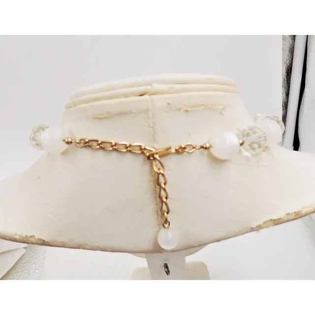 1960s Vintage 1960s Signed Napier Moonglow Beaded Necklace For Sale - Image 5 of 9