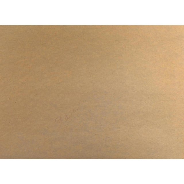 Paper 'Breton Village With Lighthouse' by Charles De Montfort, Mid-Century French Post-Impressionist For Sale - Image 7 of 8