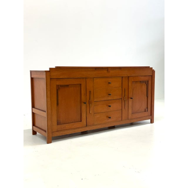 Art Deco Sideboard in Cherry Wood, 1950s For Sale - Image 4 of 17