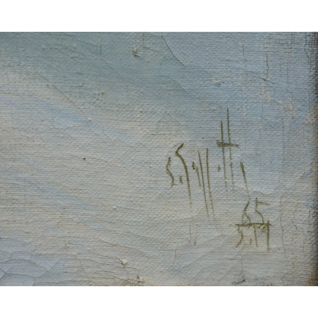 Mid Century Abstracted Landscape Adobe Houses by S. Gallotti For Sale - Image 4 of 6