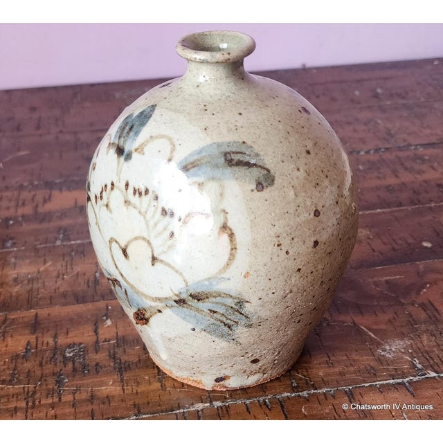 Vintage Hand Thrown Studio Stoneware Art Vase, Possibly Japanese, 1970s For Sale In New York - Image 6 of 9