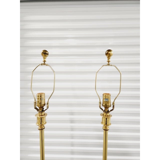 Metal Vintage Remington Trumpet Brass Floor Lamps-A Pair For Sale - Image 7 of 12
