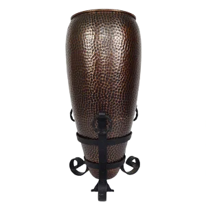 Mid-Century Hammered Copper Umbrella Stand
