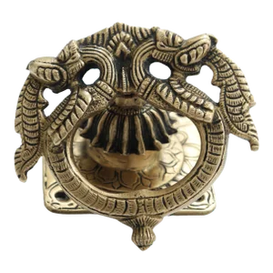 Double Yali Brass Door Knocker