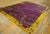 Art Deco Traditional Purple Open Field With Floral Design Antique Chinese Art Deco Rug For Sale - Image 3 of 7