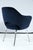 Late 20th Century Saarinen Executive Arm Chair in Navy Velvet For Sale - Image 5 of 7