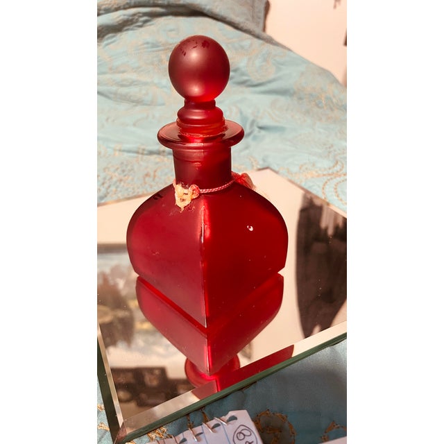 Gothic Vintage Red Glass Apothecary Jar/Decanter For Sale - Image 3 of 5